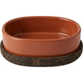 Dolfa Oval Stoneware Pet Bowl with Cork Base 26 oz Terracotta - Product view